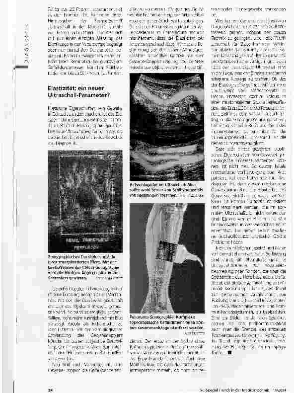 Vorschauseite 3: Eroberung der vierten DimensionPerspektiven der medizinischen Ultraschalldiagnostik