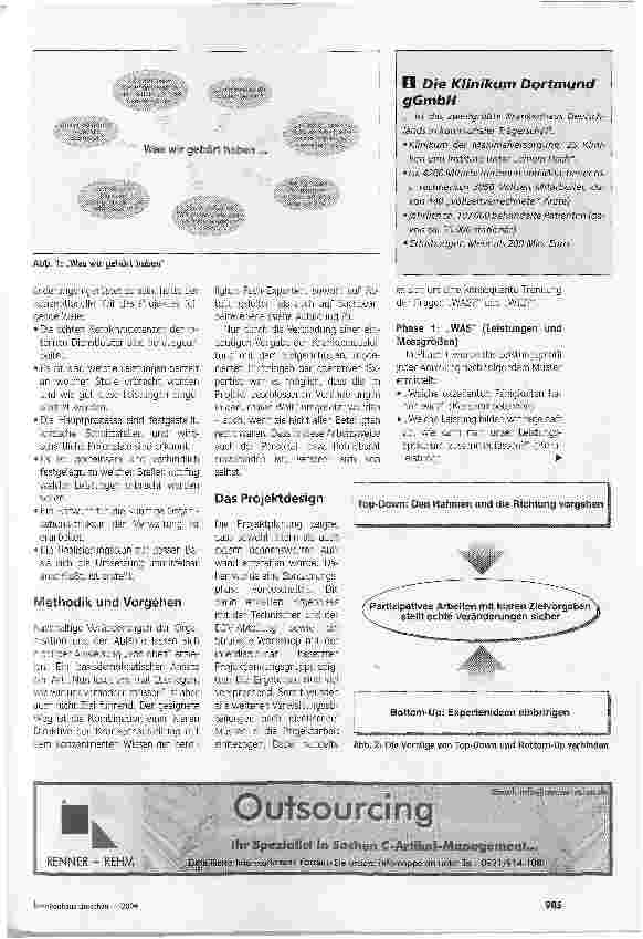 Vorschauseite 2: Und sie bewegt sich doch ... Einführung einer prozessorientierten Organisation in der Verwaltung des Klinikums Dortmund
