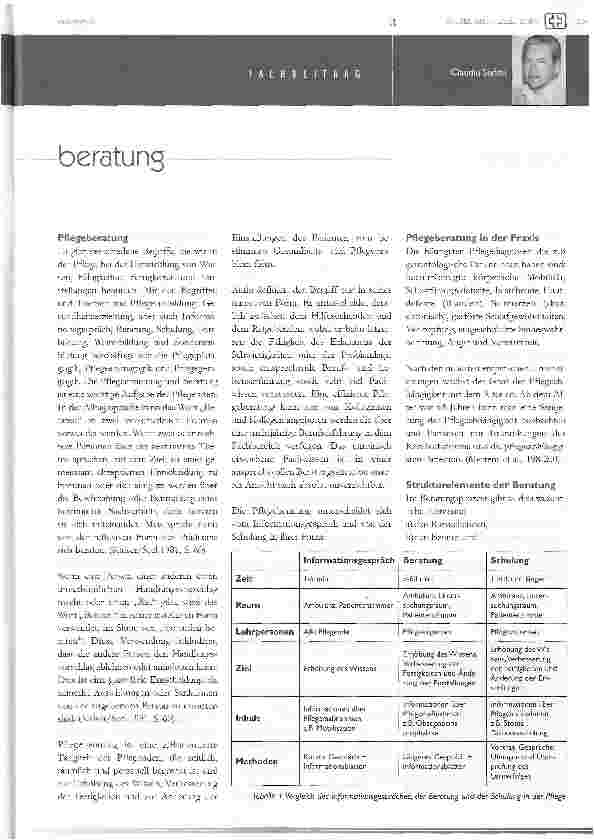 Vorschauseite 2: Pflegeberatung in der praxis