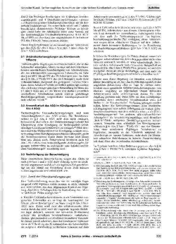 Vorschauseite 5: Tarifvertraglicher Ausschluss der ordentlichen Kündbarkeit und Sozialauswahl