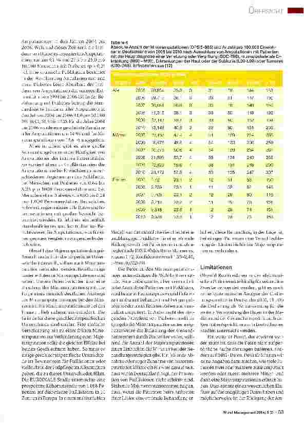 Vorschauseite 4: Major-Amputationen in Deutschland
