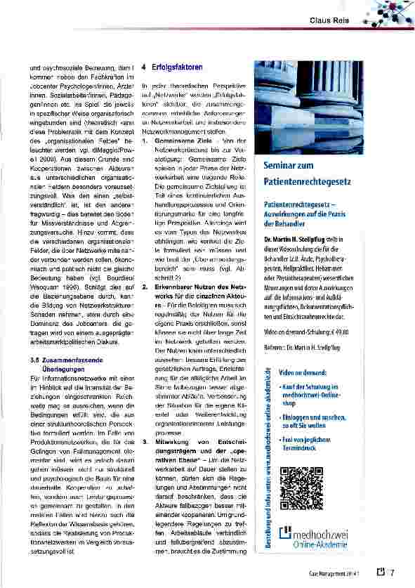 Vorschauseite 4: Fallmanagement und Netzwerke