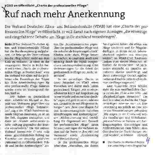 Vorschauseite 1: Ruf nach mehr Anerkennung