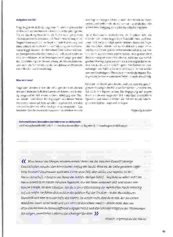 Vorschauseite 2: NACHRICHTEN PALLIATIVE CH «Bigorio»: offizielle Arbeitsgruppe von palliative ch
