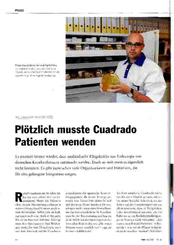 Vorschauseite 1: Plötzlich musste Cuadrado Patienten wenden