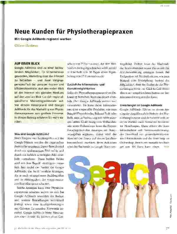 Vorschauseite 1: Neue Kunden für Physiotherapiepraxen