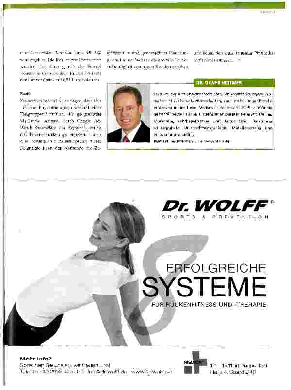 Vorschauseite 3: Neue Kunden für Physiotherapiepraxen
