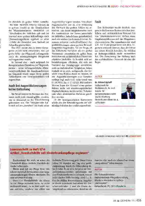 Vorschauseite 3: Tatsächliche und haftungsrechtliche Konsequenzen unspezifischer ärztlicher Anordnungen