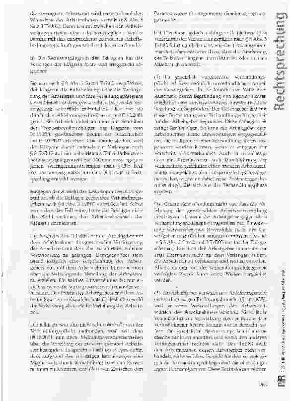 Vorschauseite 3: Anspruch auf Verringerung und Verteilung der Arbeitszeit