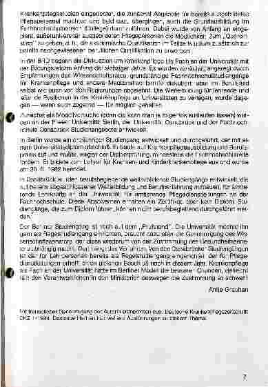 Vorschauseite 3: Krankenpflege an Universitäten