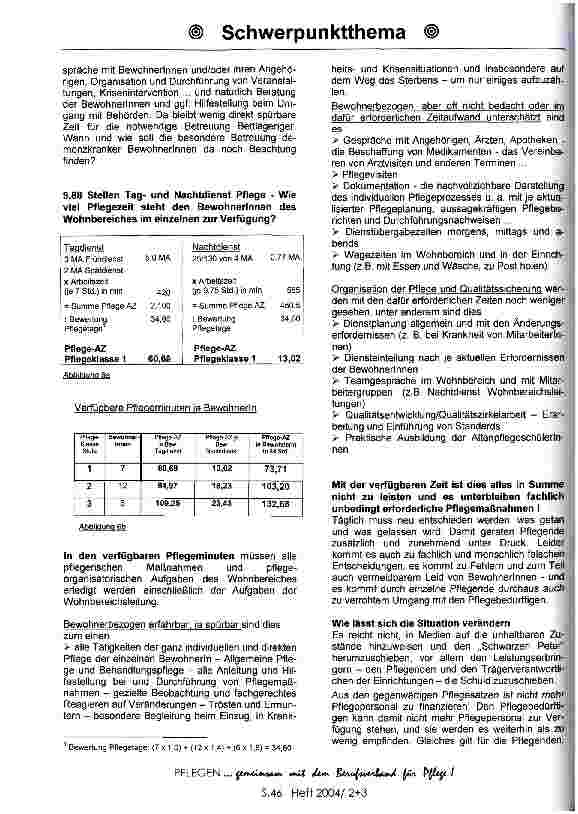 Vorschauseite 5: Schwerpunktthema: Verrohung in der Pflege