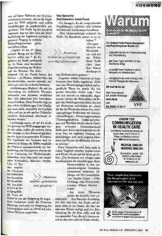 Vorschauseite 2: Der lange Weg der Evidenz