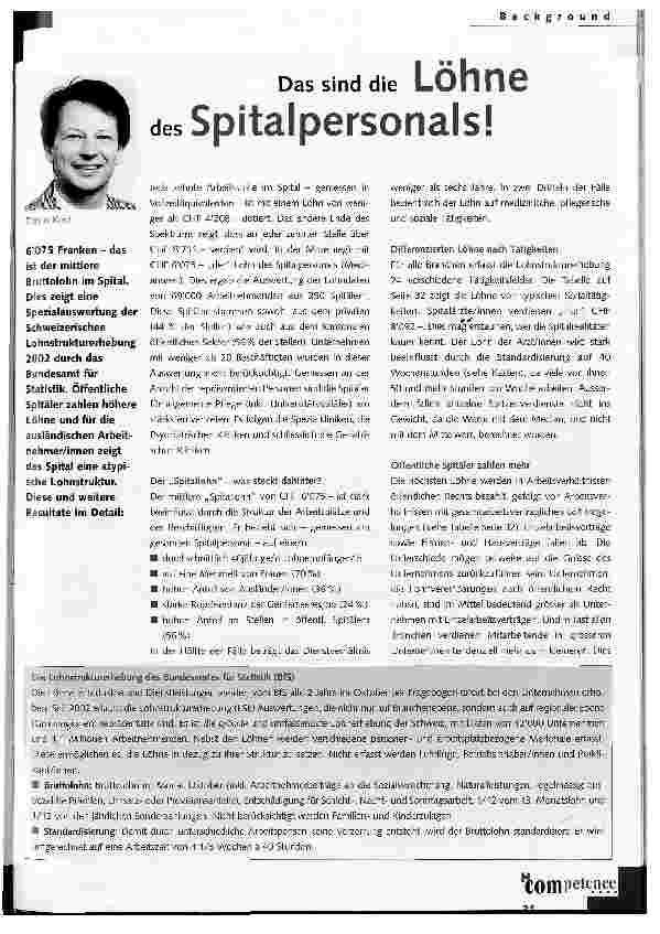 Vorschauseite 1: Das sind die Löhne des Spitalpersonals!