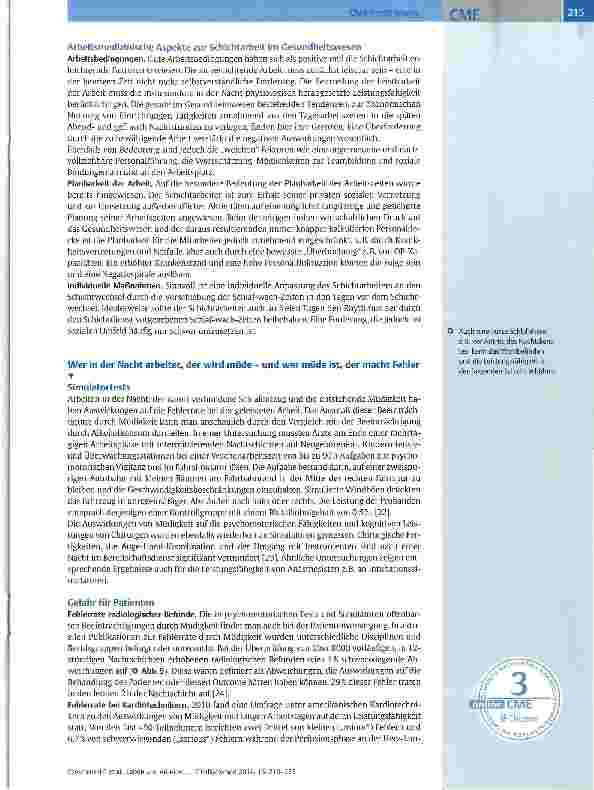 Vorschauseite 6: Leben und Arbeiten im Schichtdienst