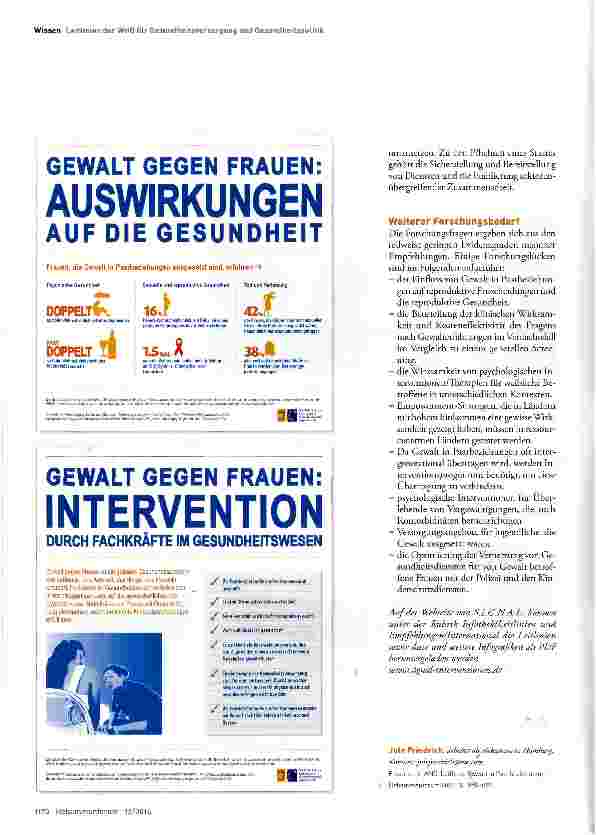 Vorschauseite 3: WHO-Leitlinie: Gewalt in Paarbeziehungen