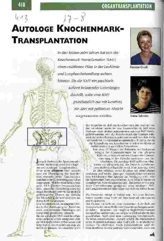 Vorschauseite 1: Autologe Knochenmarktransplantation