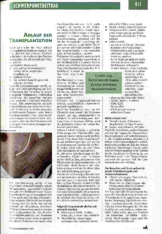 Vorschauseite 2: Autologe Knochenmarktransplantation