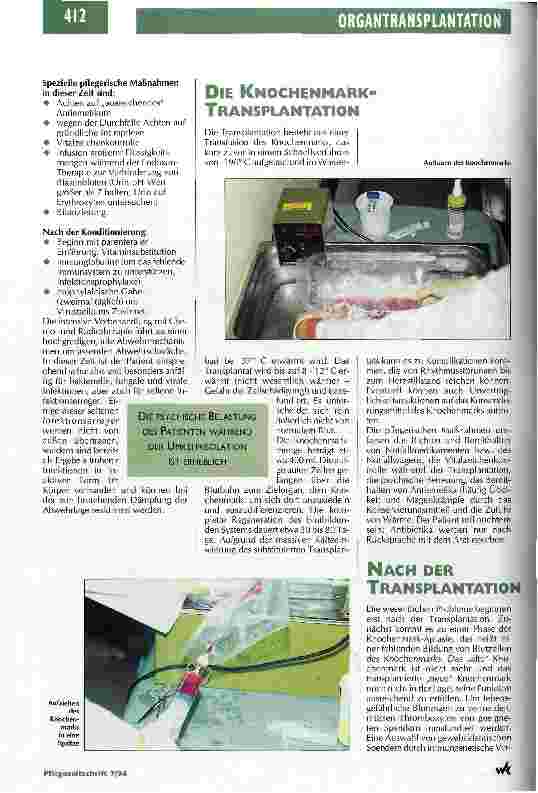Vorschauseite 3: Autologe Knochenmarktransplantation