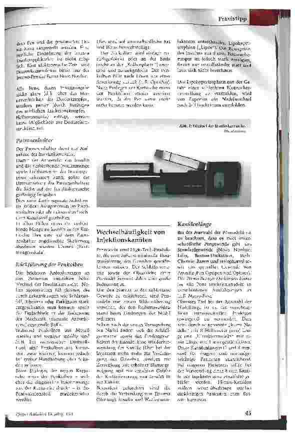 Vorschauseite 3: Aus der Diabetestherapie nicht mehr wegzudenken: Insulinpens