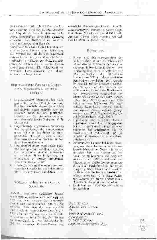 Vorschauseite 2: DER PLÖTZLICHE HERZTOD - EPIDEMIOLOGIE, HÄUFIGKEIT, RISIKOGRUPPEN