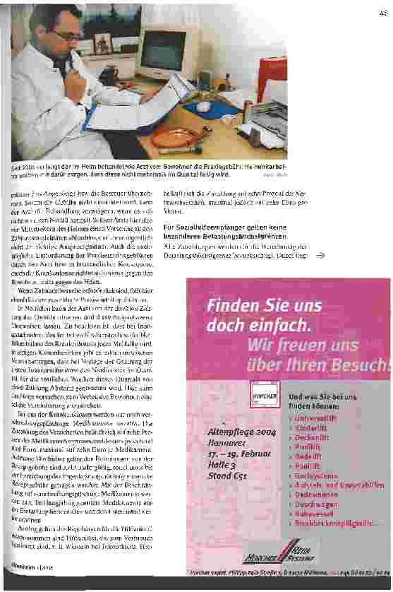 Vorschauseite 2: Höhere Zuzahlungen auch für Heimbewohner