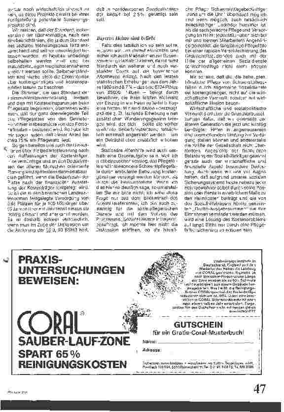 Vorschauseite 3: Situation der stationären Altenhilfe in Bayern