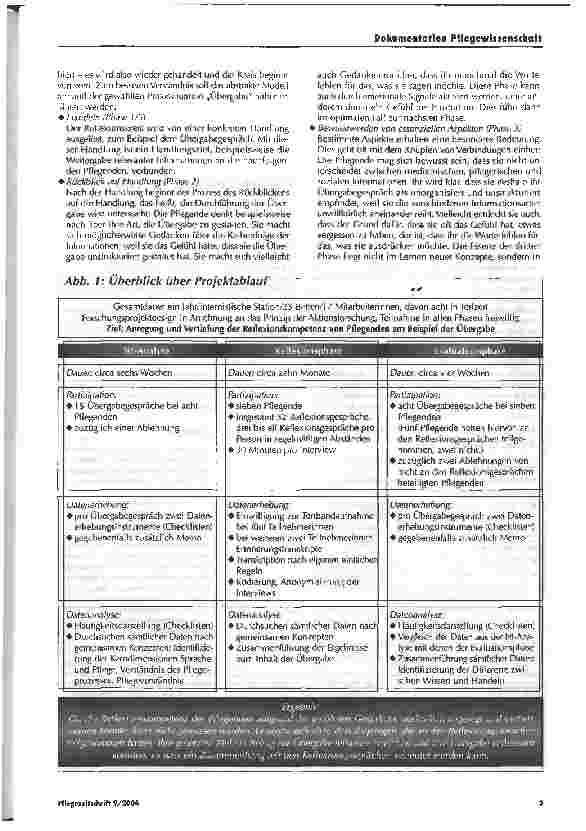 Vorschauseite 2: Anregung und Vertiefung der Reflexionsfähigkeit von Pflegenden - ein Forschungsprojekt am Beispiel der Übergabe