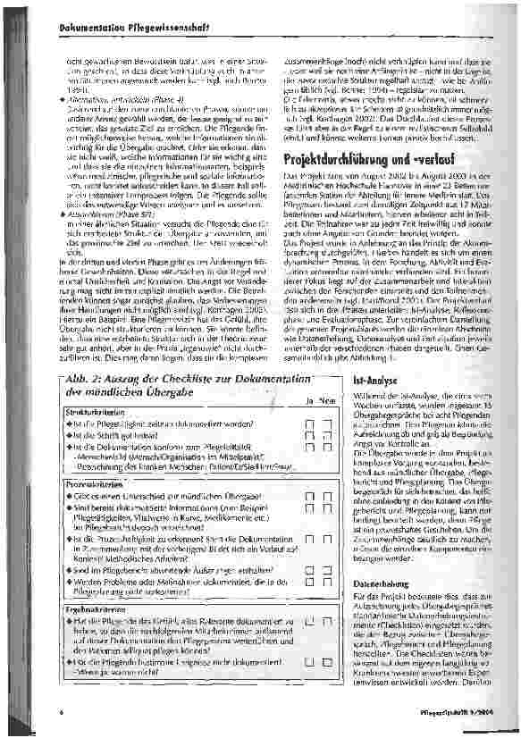 Vorschauseite 3: Anregung und Vertiefung der Reflexionsfähigkeit von Pflegenden - ein Forschungsprojekt am Beispiel der Übergabe