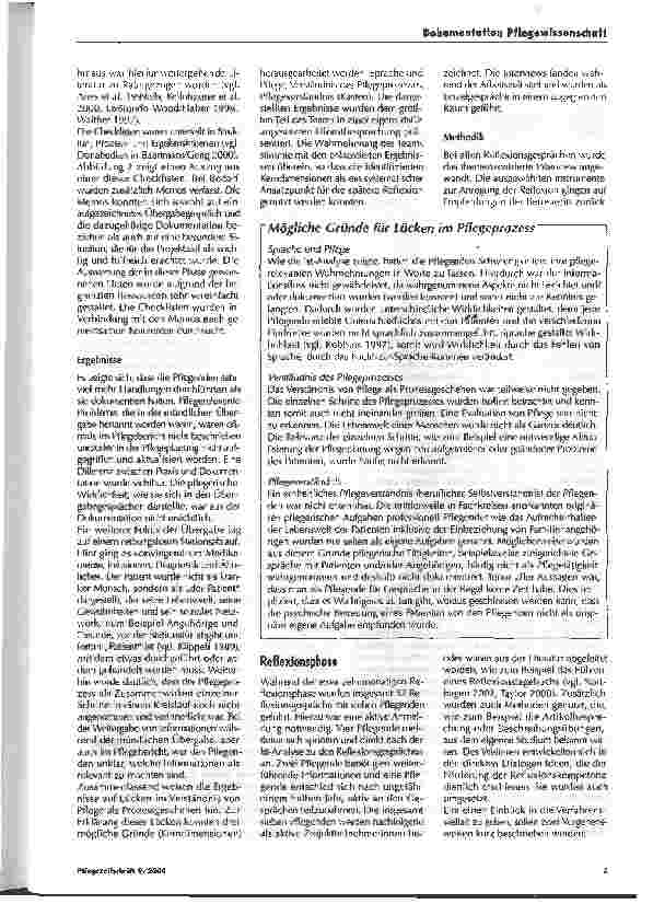 Vorschauseite 4: Anregung und Vertiefung der Reflexionsfähigkeit von Pflegenden - ein Forschungsprojekt am Beispiel der Übergabe
