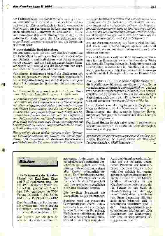 Vorschauseite 2: Bewertung des neuen Pflegesatzrechts aus hessischer Sicht