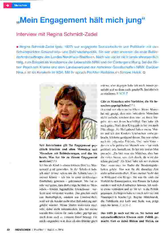 Vorschauseite 1: Mein Engagement hält mich jung