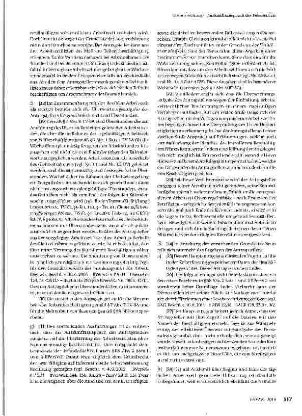 Vorschauseite 5: Auskunftsanspruch des Personalrats