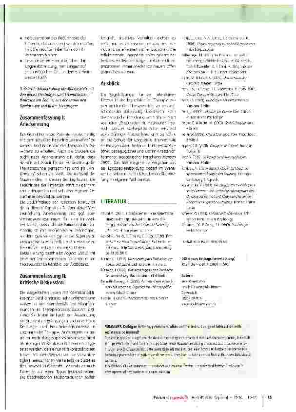 Vorschauseite 6: Der therapeutische Dialog und seine Grenzen