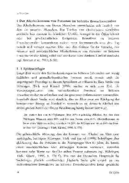 Vorschauseite 2: SUCHT UND ALTER - EINE THEMATISCHE ZUSAMMENFÜHRUNG
