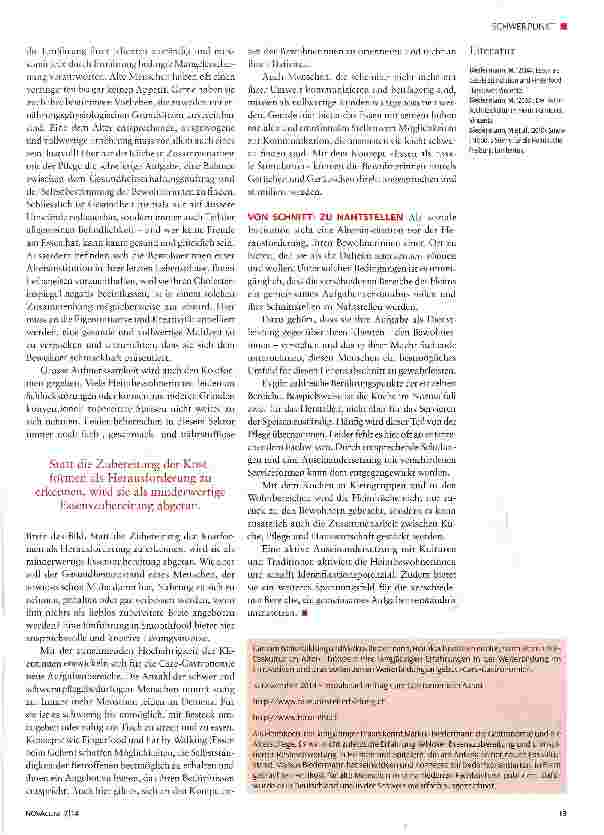 Vorschauseite 3: Care-Castronomie: Esskultur, Kochkunst, Ernährung und Genuss im Alter