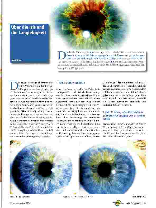 Vorschauseite 1: Über die Iris und die Langlebigkeit