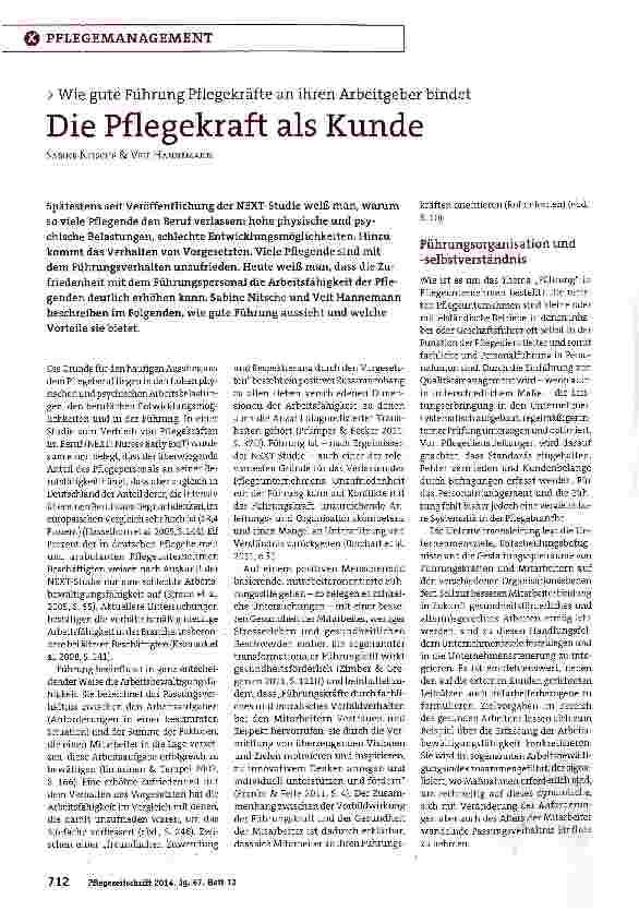 Vorschauseite 1: Die Pflegekraft als Kunde