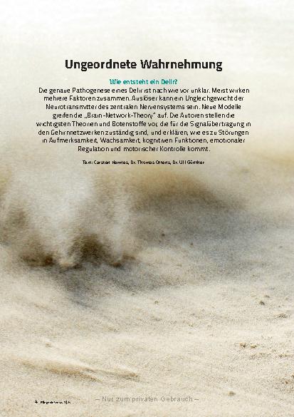 Vorschauseite 1: Ungeordnete Wahrnehmung: Wie entsteht ein Delir?