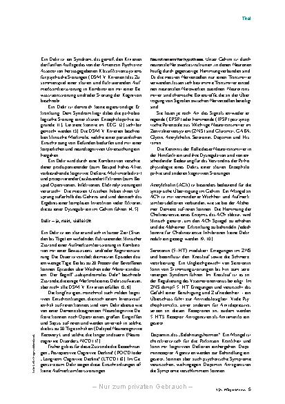 Vorschauseite 2: Ungeordnete Wahrnehmung: Wie entsteht ein Delir?