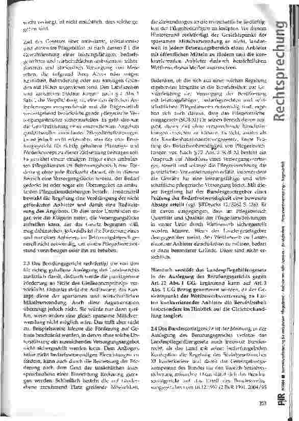 Vorschauseite 5: Investitionsförderung für ambulanten Pflegedienst -Ambulantes-Hilfe-Zentrum - Berufsfreiheit -Wettbewerbsverzerrung -Trägervielfalt