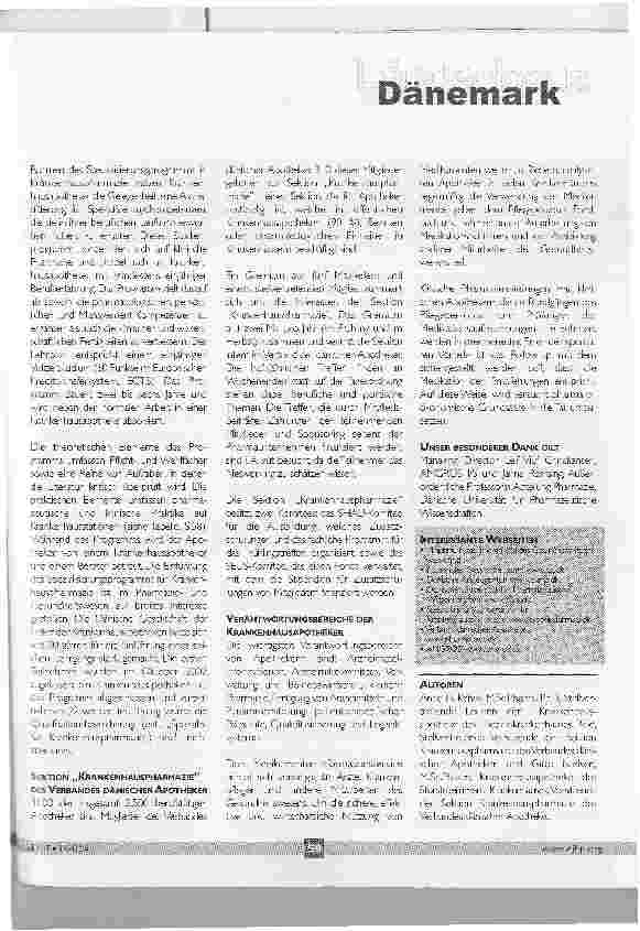 Vorschauseite 3: Praktische Krankenhauspharmazie in Dänemark
