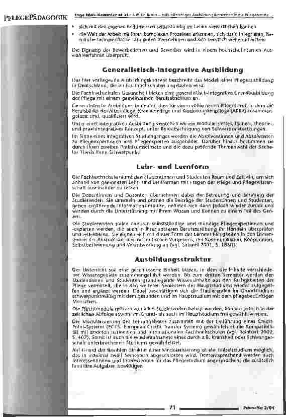 Vorschauseite 3: AuBiKo. futuri - zukunftsfähiges Ausbildungskonzept für die Pflegeberufe in Deuschland