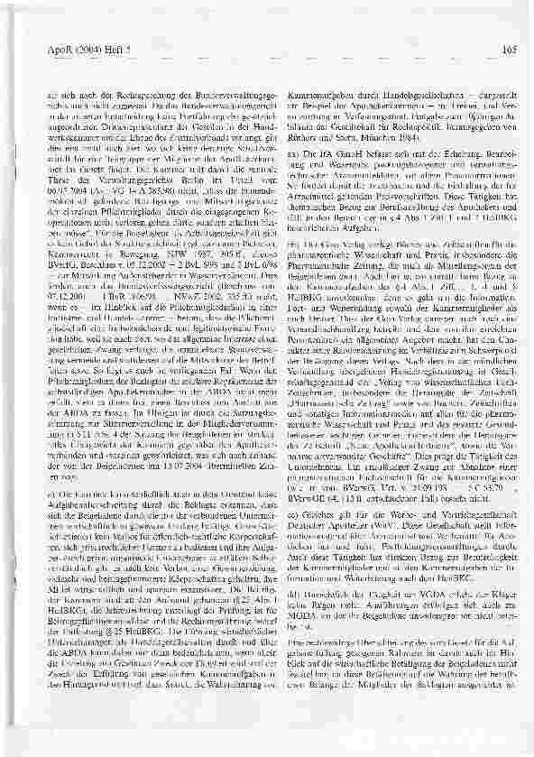 Vorschauseite 6: Keine Pflicht der LAK zum Austritt aus der ABDA Entscheidungen zum ABDA-Austritt