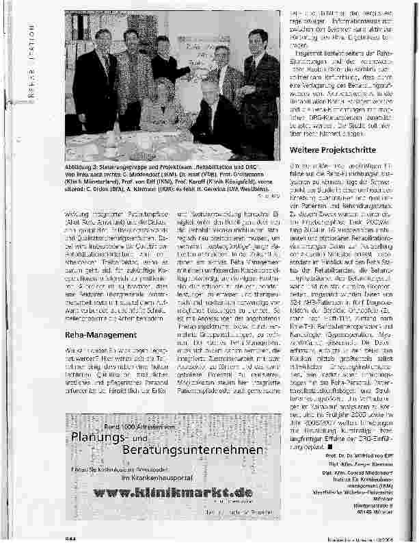 Vorschauseite 5: Gewinner oder Verlierer?Auswirkungen der DRG-Einführung auf die Rehabilitation
