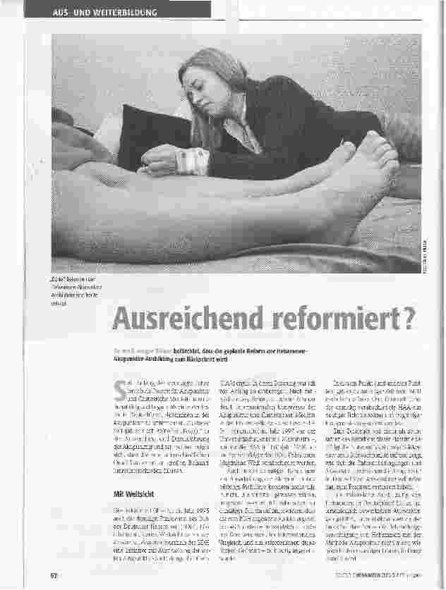 Vorschauseite 1: Ausreichend reformiert?