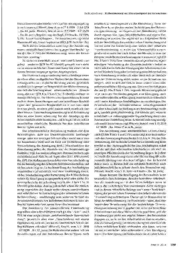 Vorschauseite 3: Mitbestimmung bei Allzuständigkeit des Personalrats