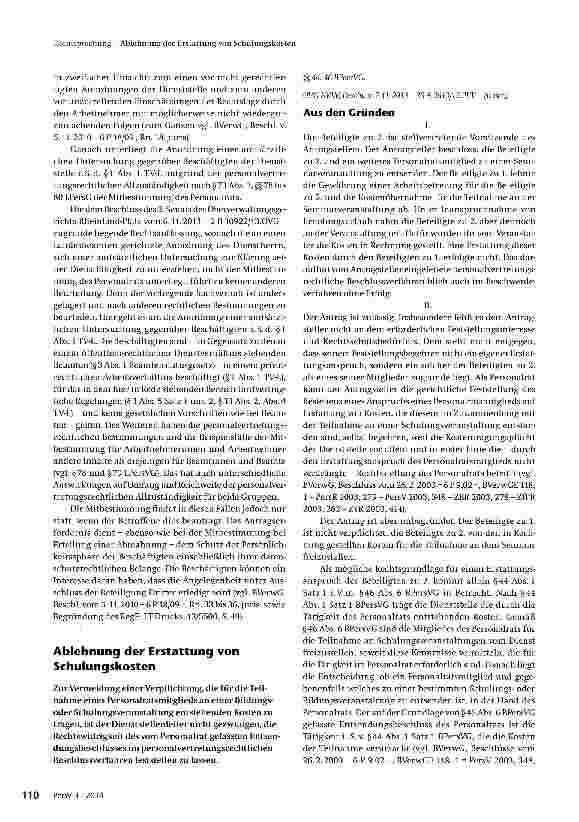 Vorschauseite 4: Mitbestimmung bei Allzuständigkeit des Personalrats