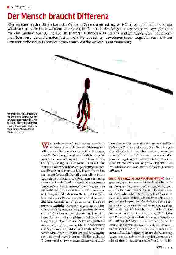 Vorschauseite 1: Der Mensch braucht Differenz