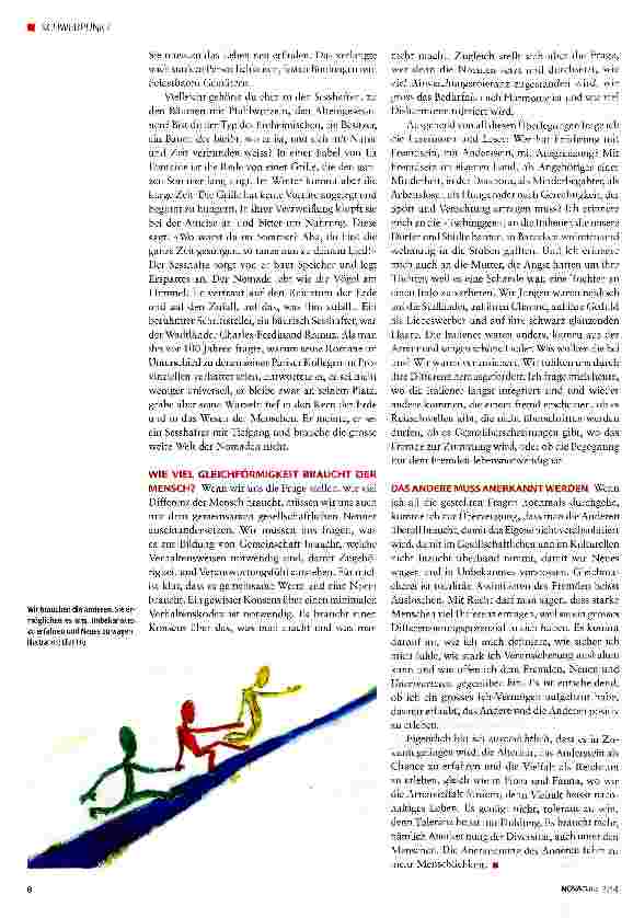 Vorschauseite 3: Der Mensch braucht Differenz