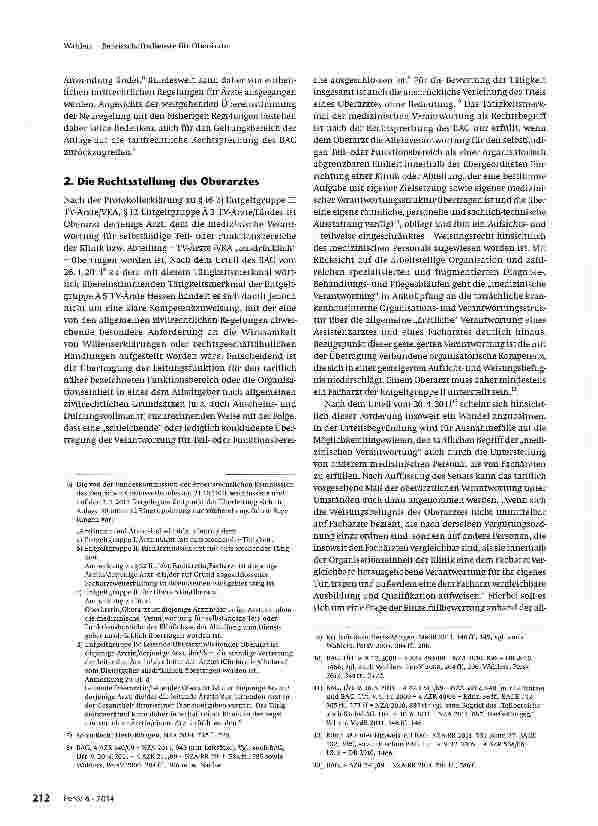 Vorschauseite 2: Bereitschaftsdienste für Oberärzte